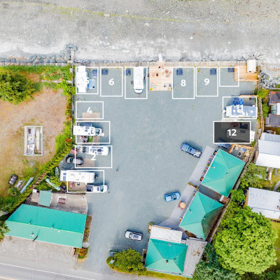 Highlighted Space 12 in an RV parking layout with 12 spaces.