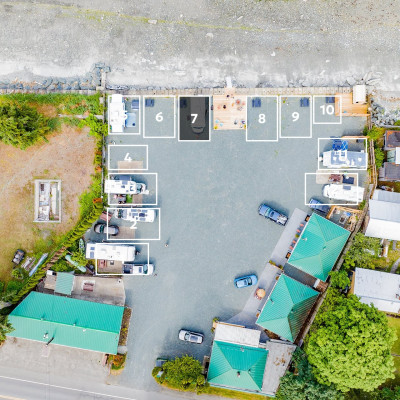 Highlight on Space 7 in a spacious RV parking area.